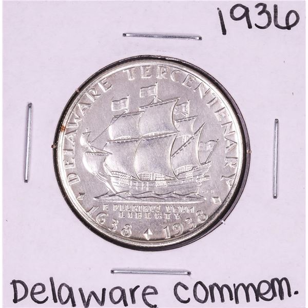 1936 Delaware Tercentenary Commemorative Half Dollar Coin