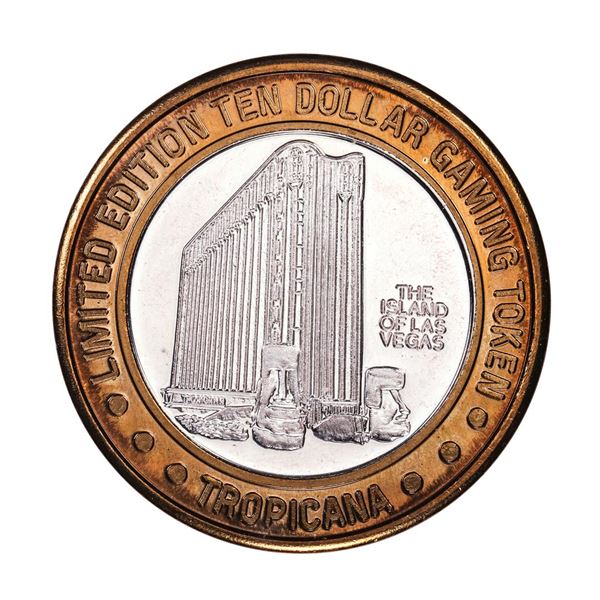 .999 Silver Tropicana Las Vegas, Nevada $10 Casino Limited Edition Gaming Token