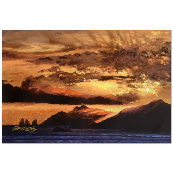 Behrens (1933-2014)  Sunset Over Capri  Limited Edition Giclee On Canvas