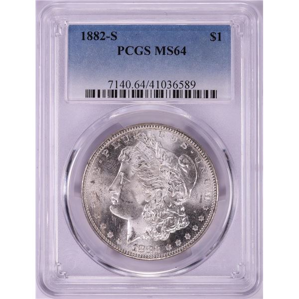 1882-S $1 Morgan Silver Dollar Coin PCGS MS64