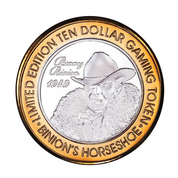 .999 Silver Binion's Horseshoe Las Vegas, NV $10 Casino Limited Edition Gaming Token