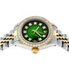 Image 3 : Rolex Ladies Two Tone Green Vignette Diamond Oyster Perpetual Datejust Wristwatch