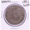 Image 1 : 1851 GoPF Mexico 4 Reales Silver Coin