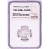 Image 1 : 1998-W $25 Proof American Platinum Eagle Coin PCGS PF70 Ultra Cameo