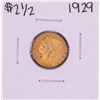 Image 1 : 1929 $2 1/2 Indian Head Quarter Eagle Gold Coin