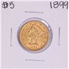 Image 1 : 1899 $5 Liberty Head Half Eagle Gold Coin