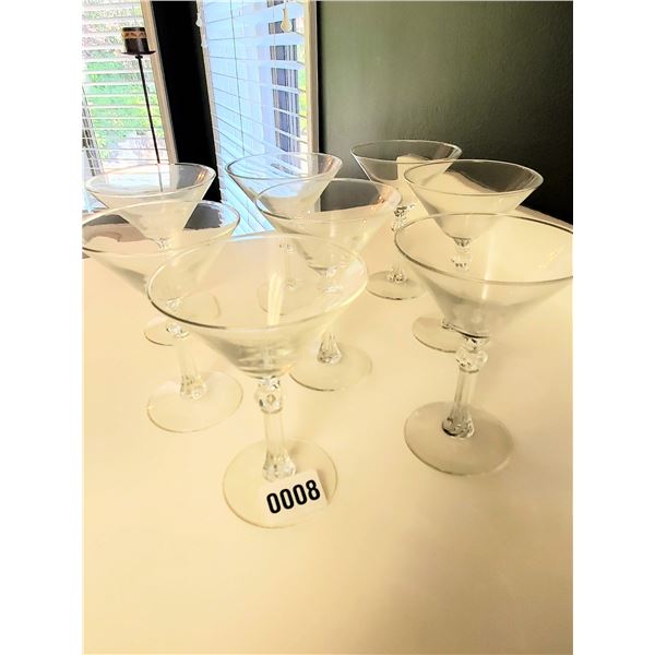 8 Pieces Martini Glass Set