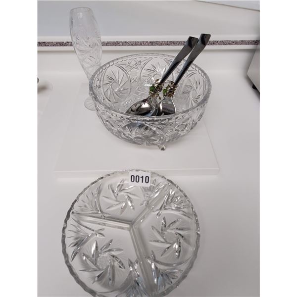 Pinwheel Crystal Bowl Set