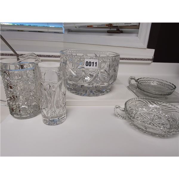 Pinwheel Crystal Serving Set