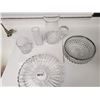 Image 4 : Vintage Crystal and Glass Serving Set