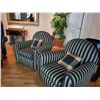 Image 3 : Two Striped Arm Chairs