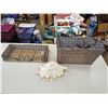 Image 5 : Decorative Baskets and Large Seashell