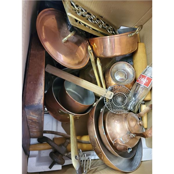 Copper Pots and Misc. Kitchen Supplies
