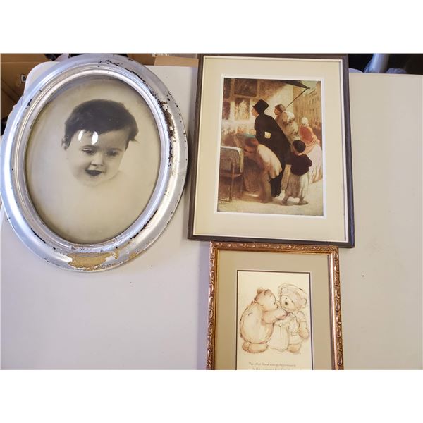Bubble glass Antique frame