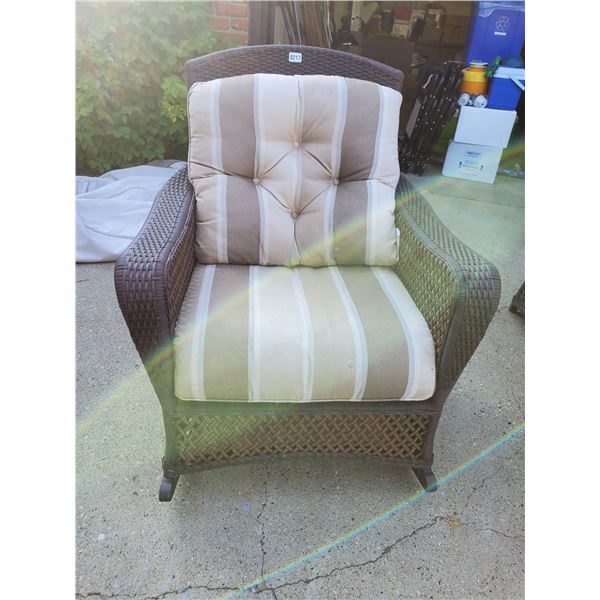 Rattan Patio Rocking Arm Chair
