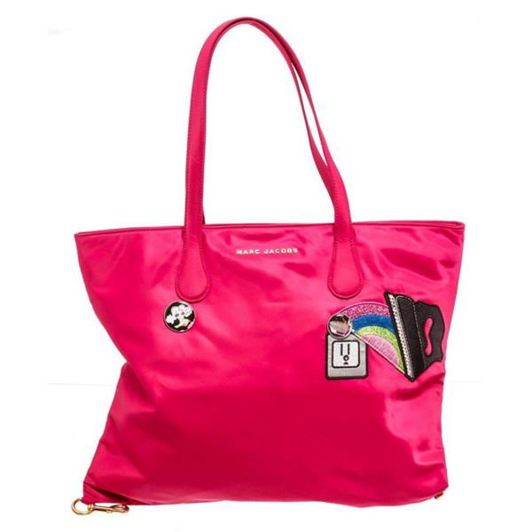 Marc Jacobs Pink Nylon Wingman Shopper Tote