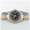 Image 4 : Rolex Mens 2 Tone Black String VS Diamond Oyster Perpetual Datejust Wristwatch