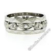 Image 7 : Antique 14kt White Gold 0.20 ctw Diamond 7mm Eternity Band Ring