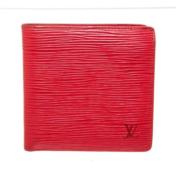 Louis Vuitton Red Epi Bifold Wallet