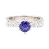 Image 2 : 1.52 ctw Sapphire And Diamond Ring - 18KT White Gold