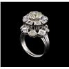 Image 4 : 3.65 ctw Diamond Ring - 18KT White Gold