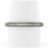 Image 3 : 14K White Gold .85 ctw Diamond 2.30mm Domed 3 Row Eternity Wedding Band Ring