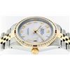 Image 3 : Rolex Mens 2 Tone MOP Roman & Ruby Channel Set Diamond Datejust Wristwatch