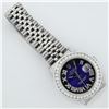 Image 6 : Rolex Mens Stainless Steel Blue Vignette Roman 3 ctw Diamond Datejust Wristwatch