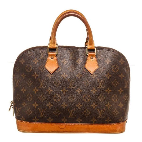 Louis Vuitton Brown Alma MM Satchel Bag