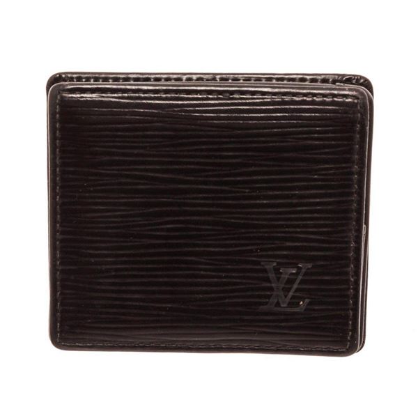 Louis Vuitton Black Epi Boite Coin Wallet