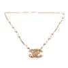 Image 1 : Chanel Faux Pearl  Crystal CC Pendant Necklace