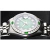 Image 2 : Rolex Ladies Stainless Steel 26MM Green Vignette Diamond Oyster Perpetual Dateju
