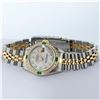 Image 5 : Rolex Ladies 2 Tone MOP Diamond & Emerald Datejust Wristwatch