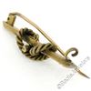 Image 5 : Antique Victorian 15kt Yellow Gold Seed Pearl Knot Bar Pin Brooch