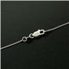 Image 6 : 14K White Gold 0.18 ctw Diamond Hand of Fatima Hamsa Hand Disk Pendant w/16" Cha
