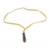 Image 1 : Hermes Yellow Brown Leather Whistle Necklace