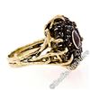 Image 8 : Vintage 14kt Yellow Gold and Silver Top Old Cut Garnet Cluster Ring