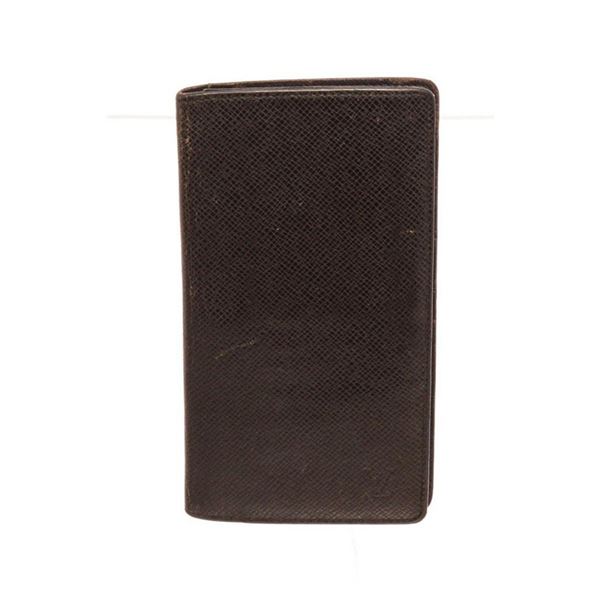 Louis Vuitton Black Leather Long Card Wallet
