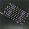 Image 5 : 14k White Gold 19.72 ctw 18 Station Oval Amethyst by the Yard 38" Chain Necklace