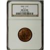 Image 1 : 1855 1/2 C Red and Brown MS63 NGC