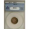 Image 1 : 1863 1C MS62 ANACS