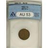 Image 3 : 1864 1C L On Ribbon AU53 ANACS