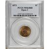 Image 1 : 1873 1C Open 3 Red and Brown MS64 PCGS