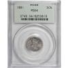Image 1 : 1881 3CN MS64 PCGS