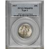 Image 1 : 1917 25C Type One Full Head MS64 PCGS
