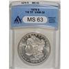 Image 1 : 1878 7/8TF $1 Strong MS63 ANACS