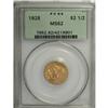 Image 1 : 1928 $2 1/2 MS62 PCGS