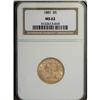 Image 1 : 1881 $5 MS62 NGC