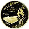 Image 1 : 1995-W G$5 Olympic/Stadium Gold Five Dollar Deep Cameo