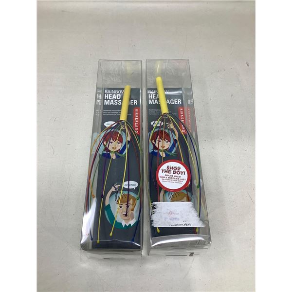 NEW Rainbow Head Massager Lot Of 2